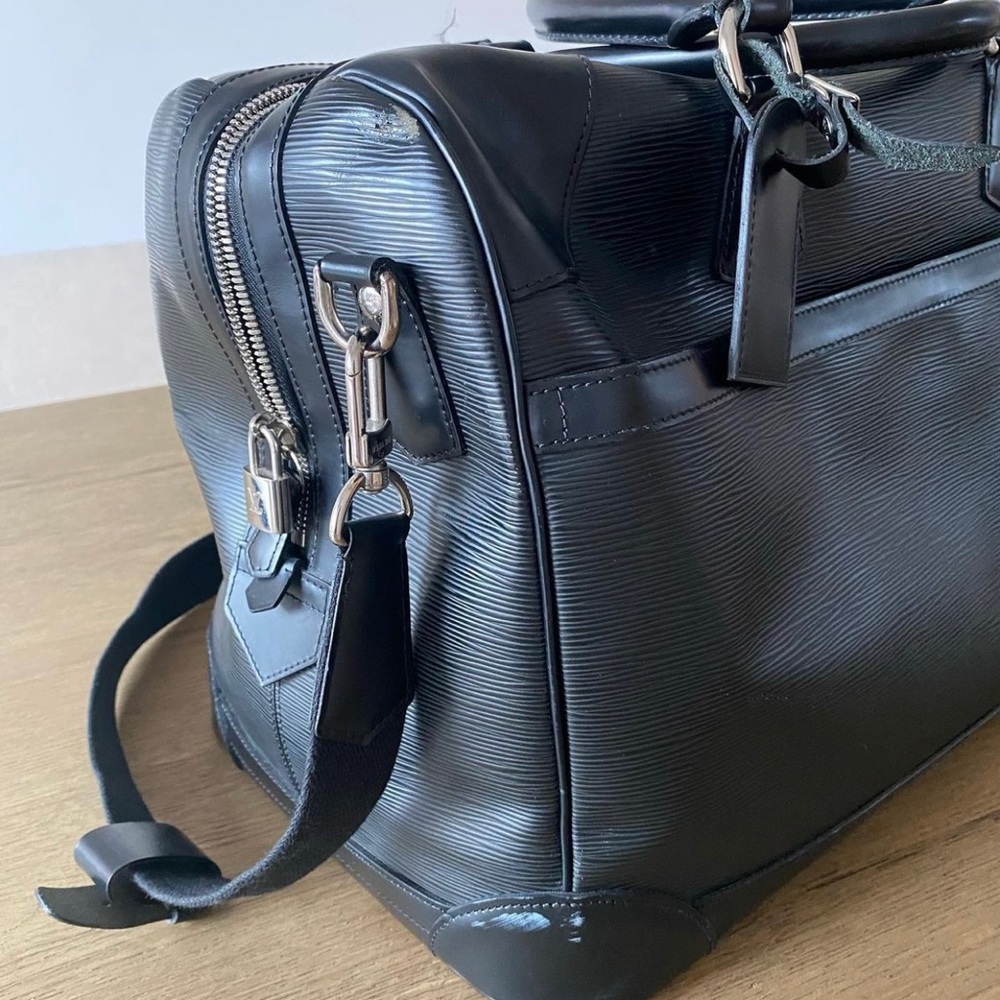LOUIS VUITTON Bourget 50 Black Duffle Epi leather 50 travel bag! - Picture 5 of 11